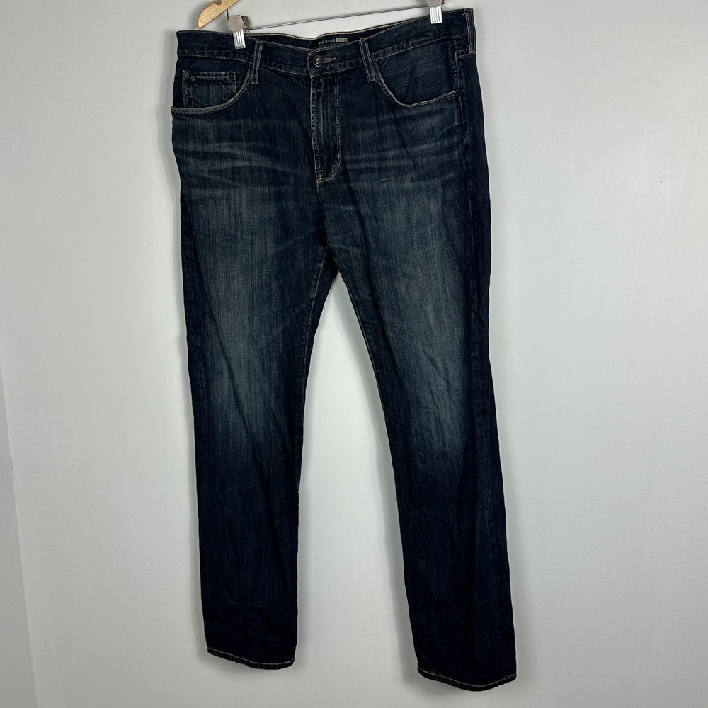 Y2K Big Star Straight‎ Leg Jens Dark Blue Mens Size 36 Regular Cotton Denim 2013
